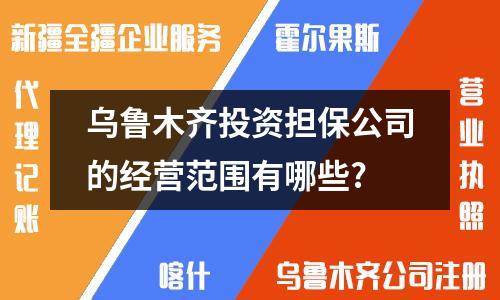 烏魯木齊投資擔保公司業(yè)務范圍全解析