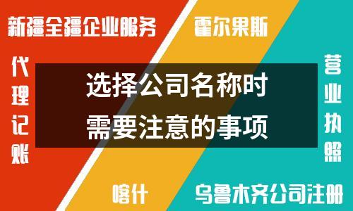選擇公司名稱(chēng)時(shí)需要注意的事項(xiàng)