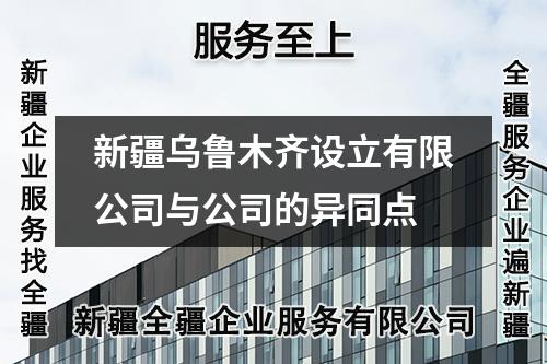 新疆烏魯木齊設(shè)立有限公司與公司的異同點(diǎn)