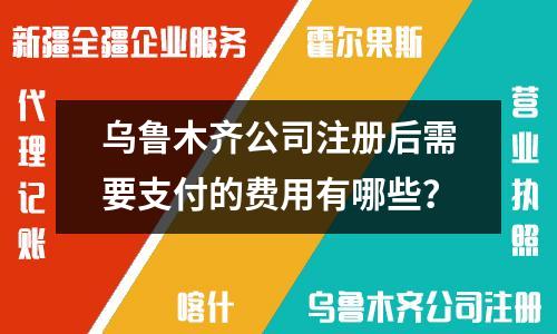 烏魯木齊公司注冊(cè)后需要支付的費(fèi)用有哪些？